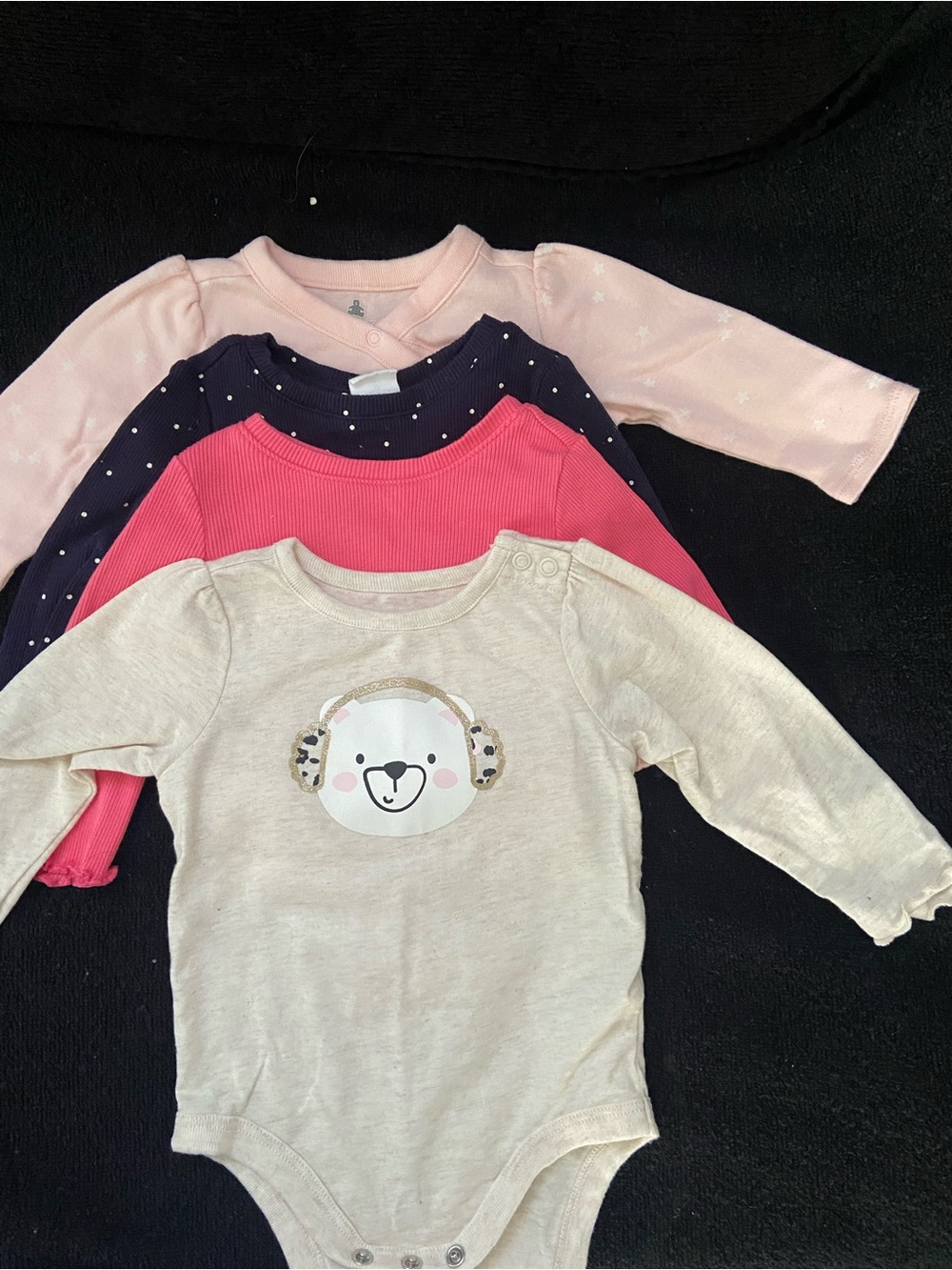 GAP Baby Girls Long-Sleeve Bodysuit Set - Cream, Pink, Navy, Coral